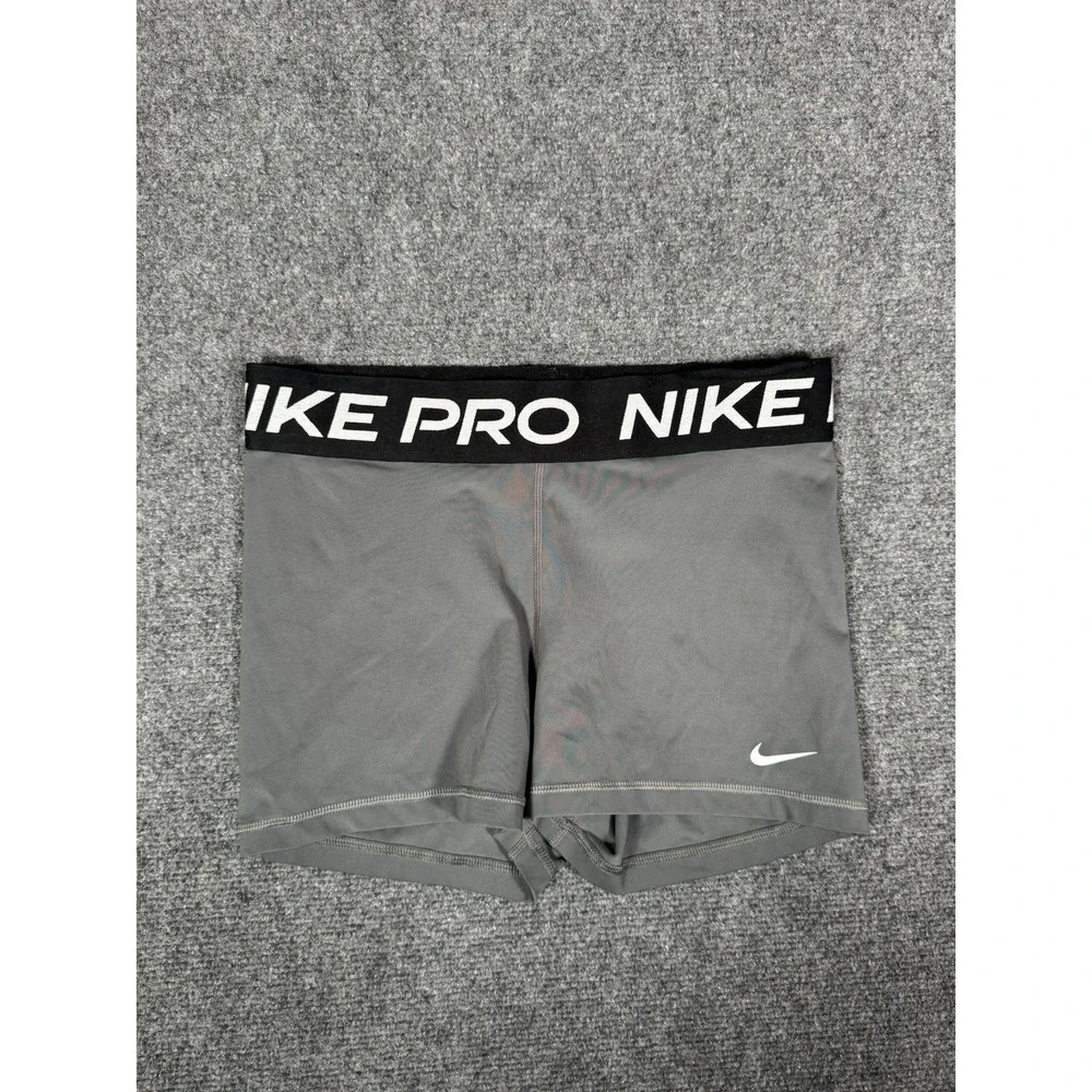Nike Pro Dri-Fit Compression Shorts Womens Medium Gray‎ Yoga Gym 3